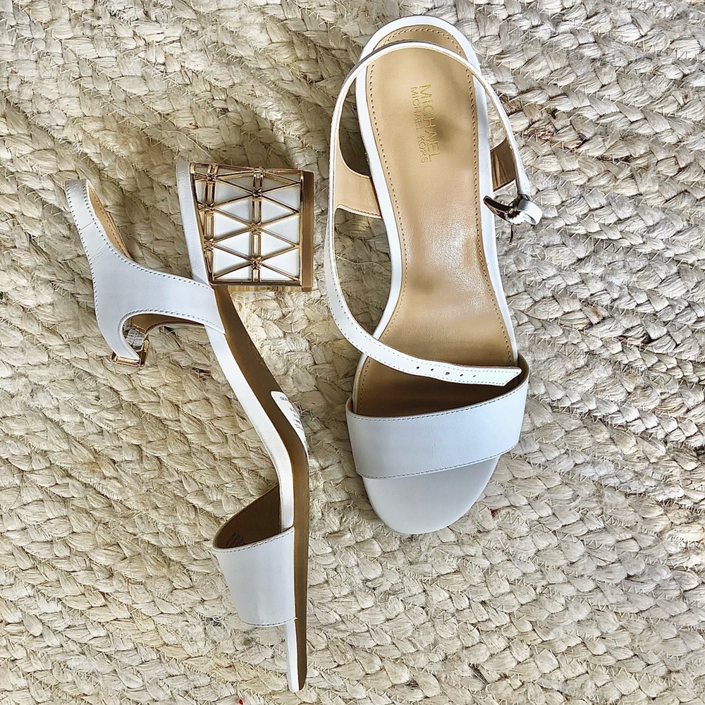 Michael Kors Beekman Flex Optic White heels